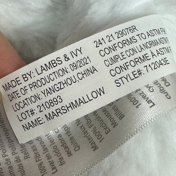 Lambs & Ivy Plush Elephant Jamboree Marshmallow White Gold Stuffed Animal Toy - Picture 13 of 14